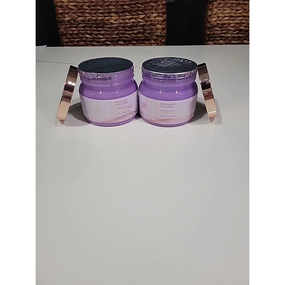 Manna Kadar Beauty Sea Minerals Exfoliating Salt Scrub Lavender Sage 2 NEW HB6